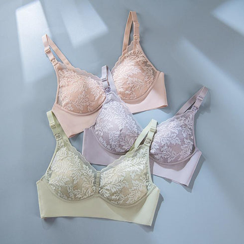 Modal mulberry silk ring-free lace buckle breast bra